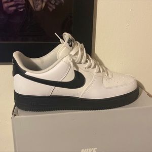 Nike Air Force 1s Black and White Low tops